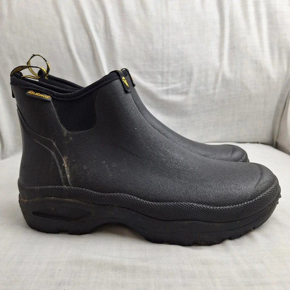 LaCrosse Black 9 Ankle Alpha Mudlite Boots Mens 200050 Cottagecore Rubber